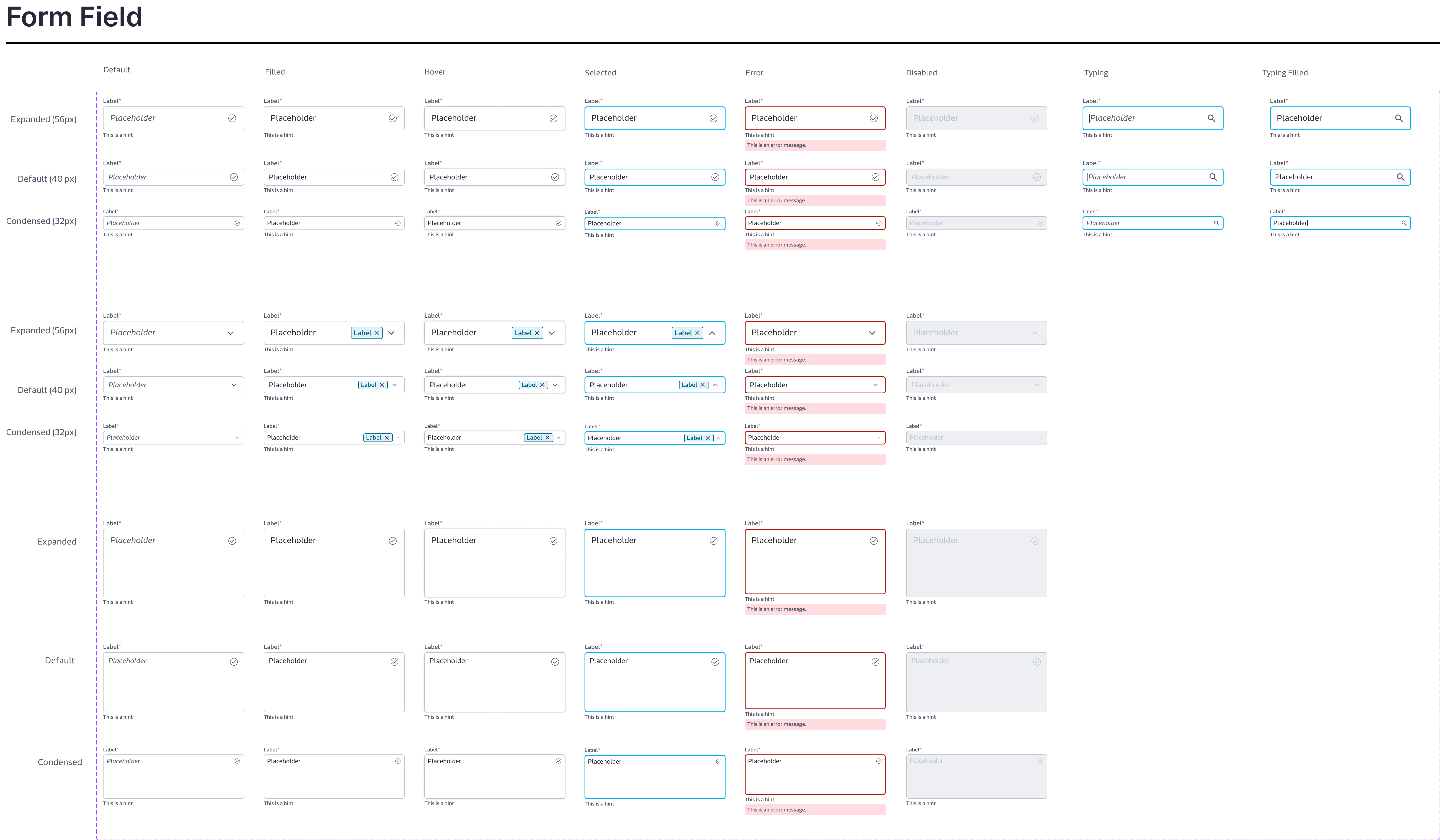 Component Sample — Form Field