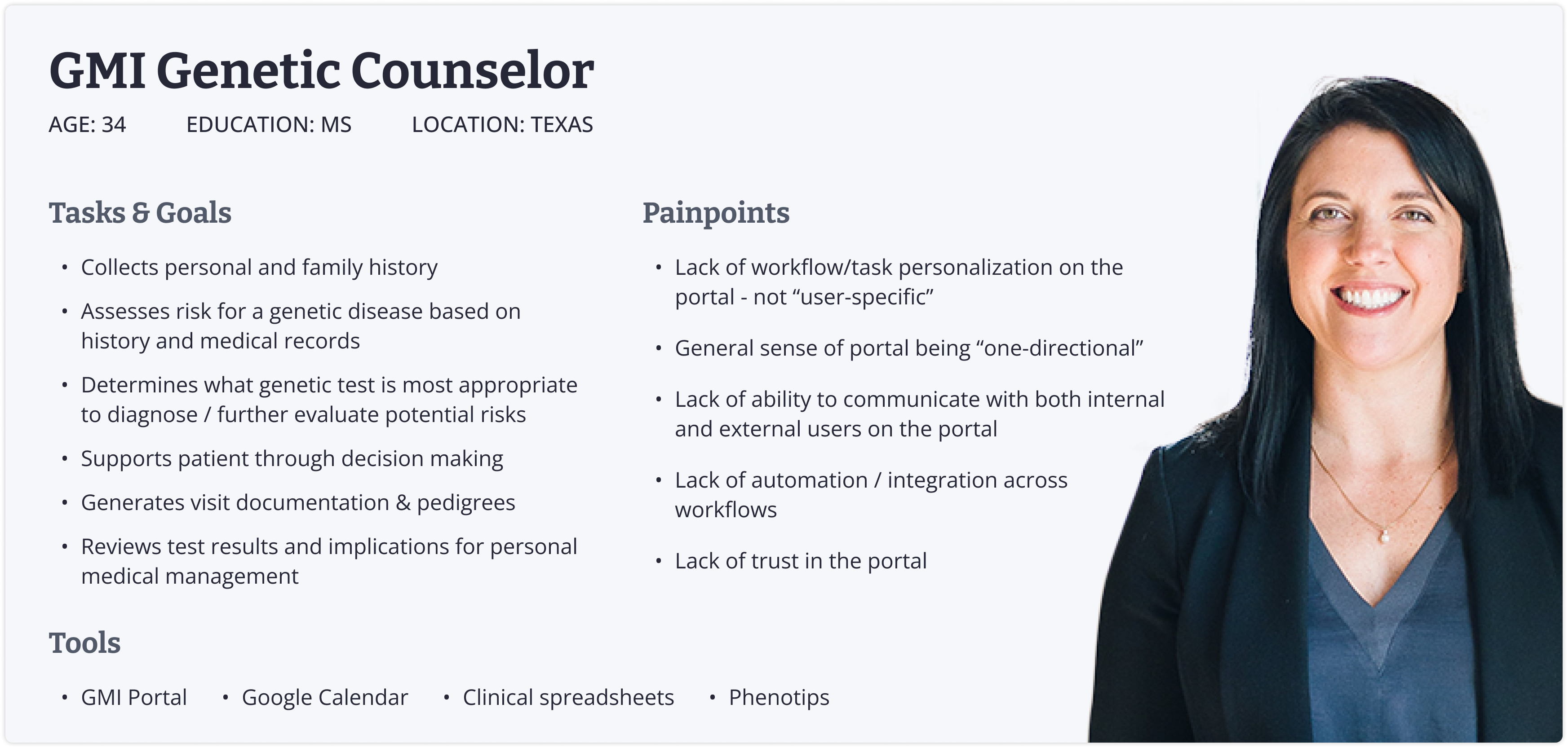 Genetic Counselor Persona