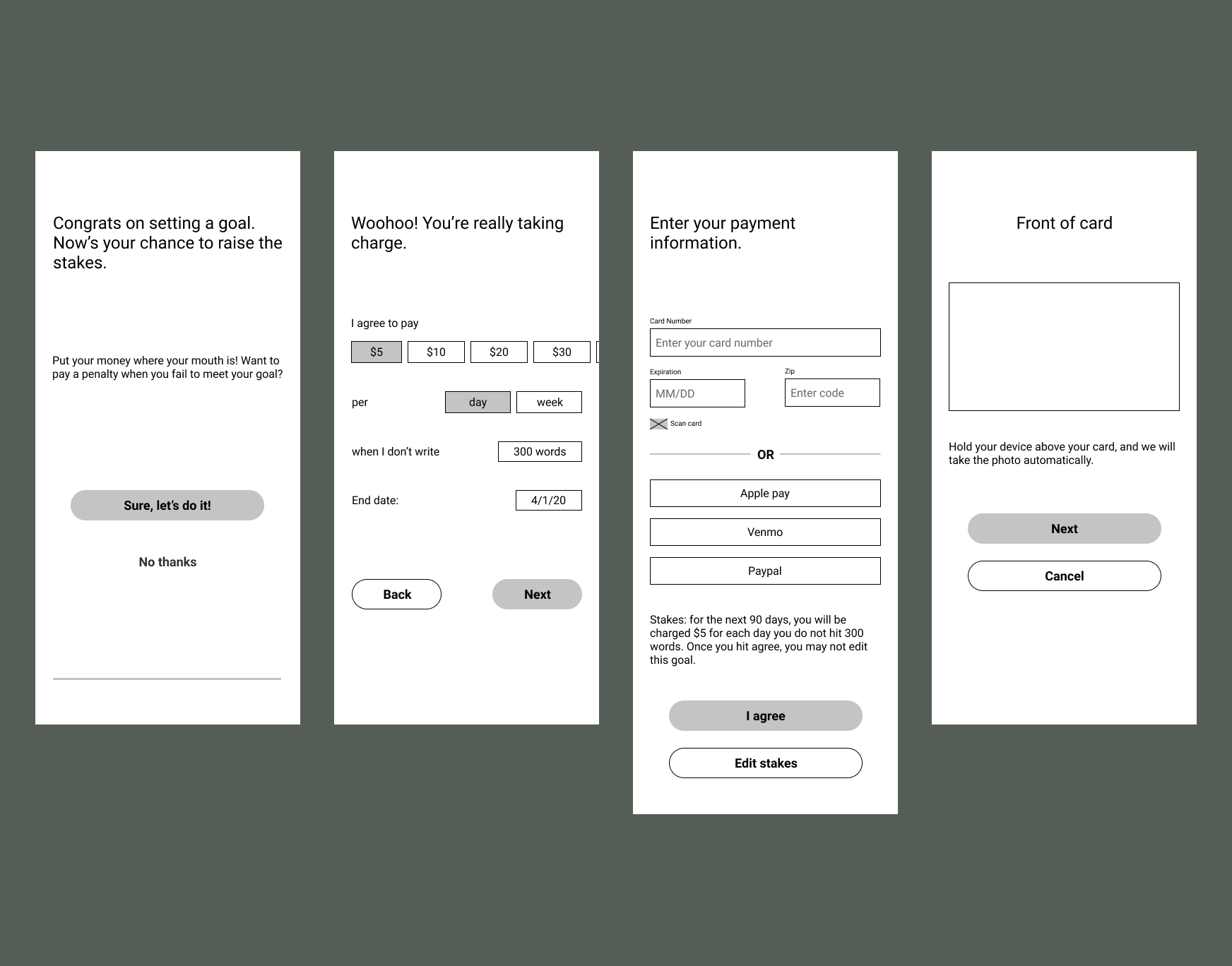 Wireframes — Onboarding 2