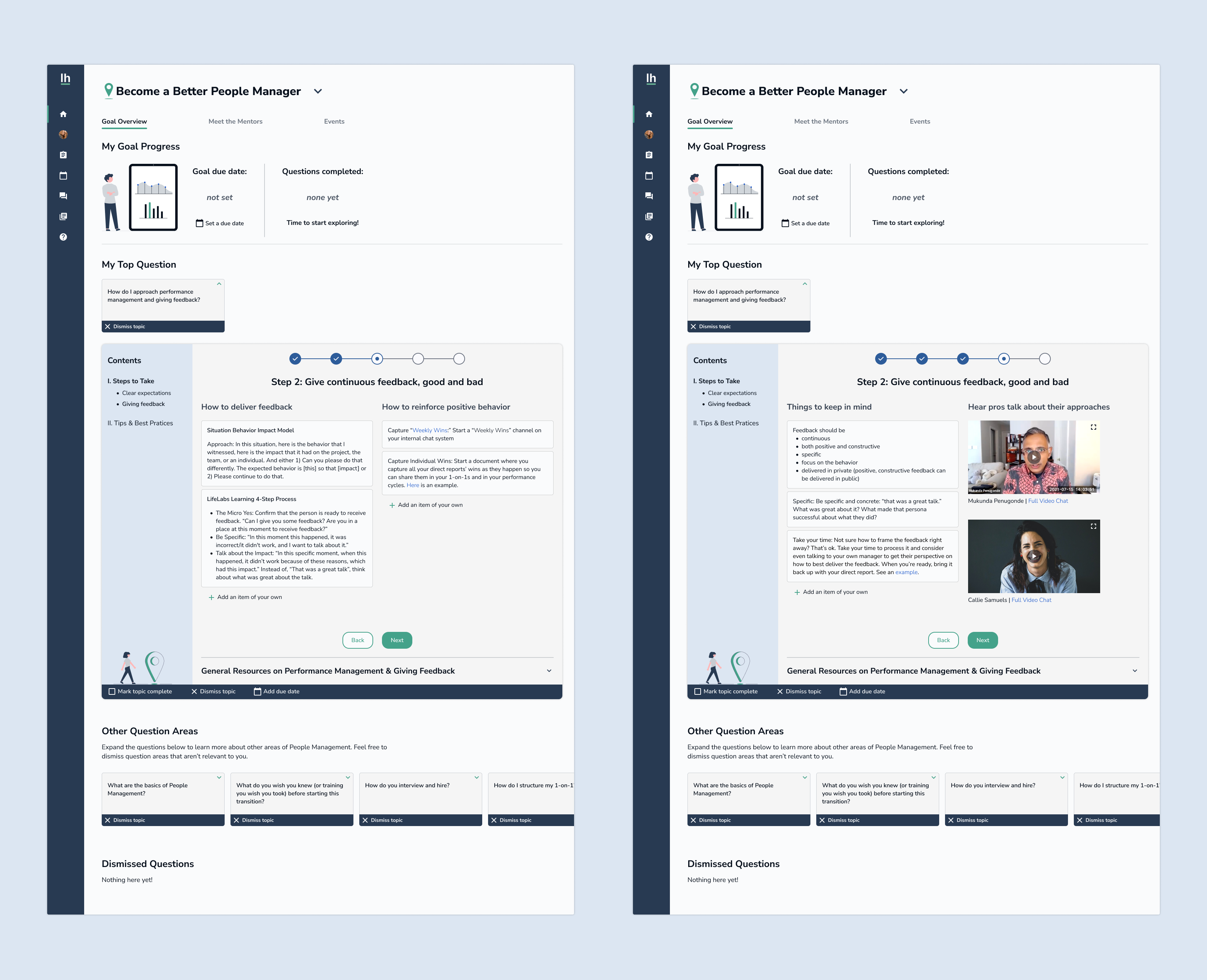 People Manager dashboard v1