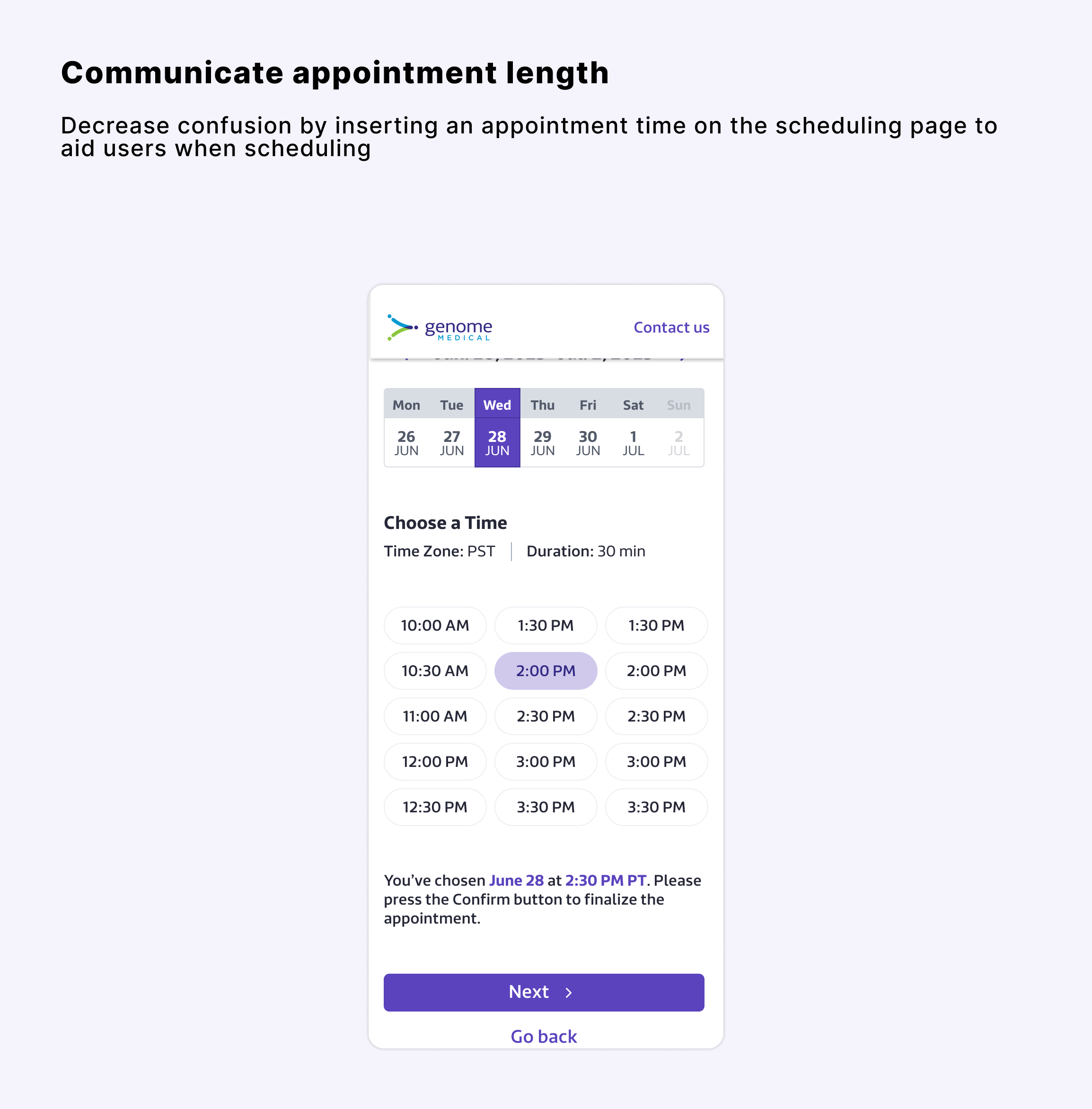 Time display updates